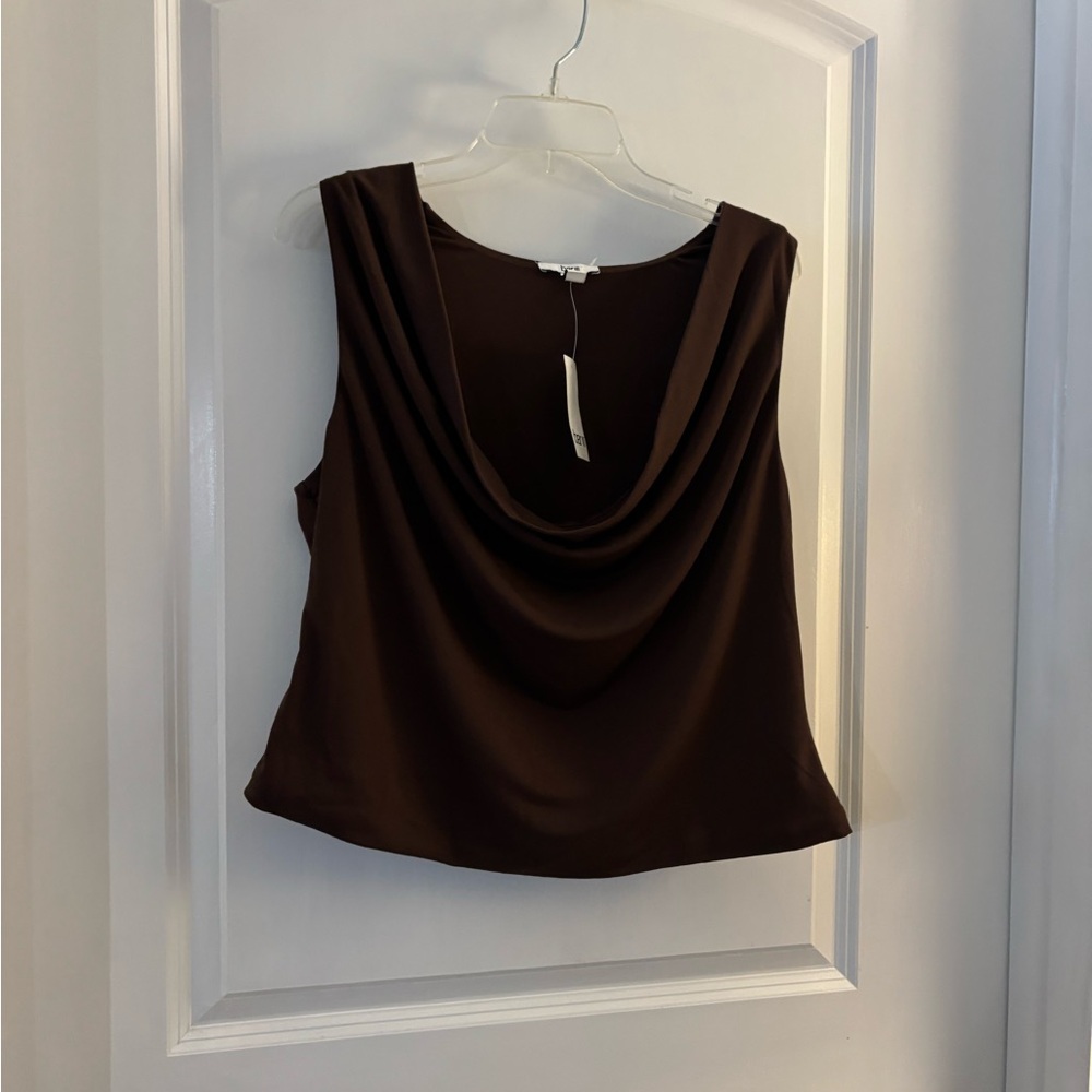 Bar lll Sleeveless  Cowl Neck Tank Top - Brown Sz 2X NWT
